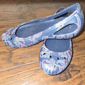 Paisley Croc Flats
